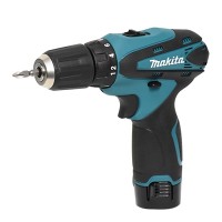 หมวด เครื่องมือไฟฟ้ามีสาย อุปกรณ์เจาะ ขันยึด - สว่านไขควงไร้สาย 10.8 โวลต์ MAKITA รุ่น DF330DWE พร้อมแบต 2 ก้อน แท่นชาร์จ 1 อัน เจาะเหล็กได้ 10 มม. เจาะไม้ได้ 21 มม.